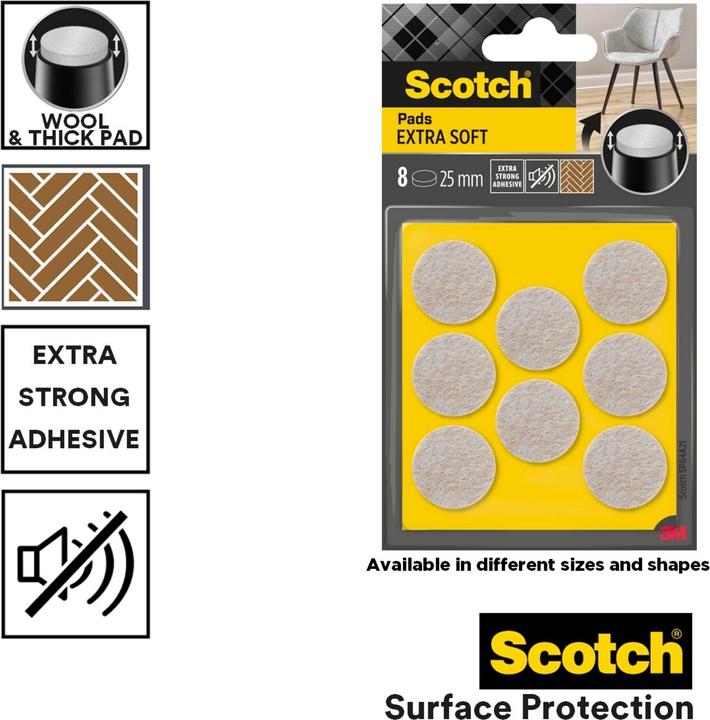 Produktbild Scotch Filzgleiter (Filzgleiter, 8 Stück)