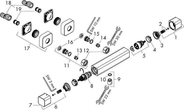 Produktbild hansgrohe Ecostat E Duschthermostat Aufputz