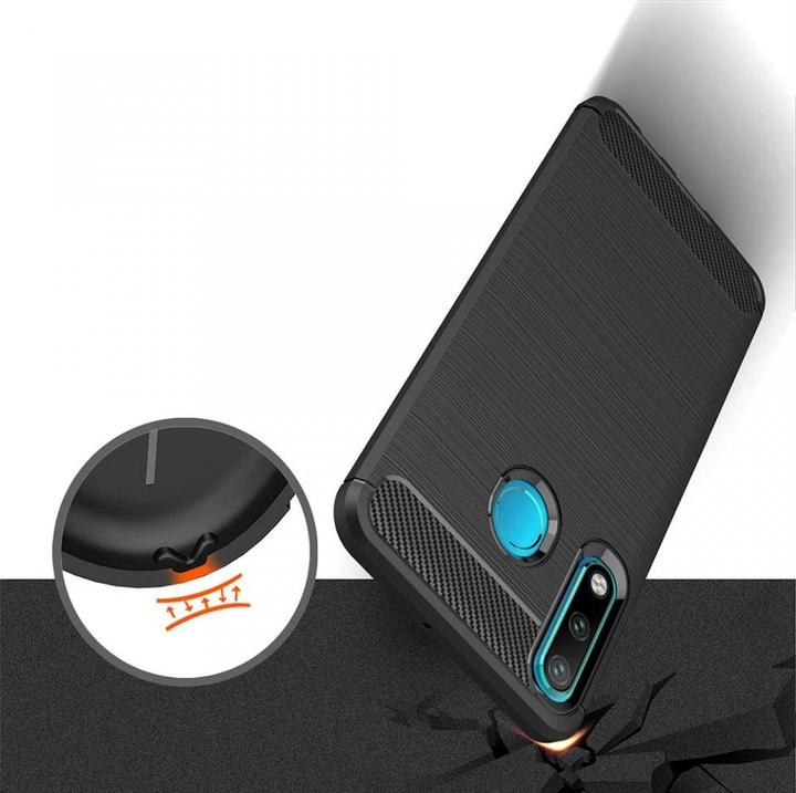 Produktbild Screenguard Huawei P30 Lite Hülle Carbon Brushed Soft TPU (Huawei P30 Lite)