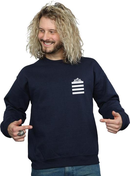 Looney Tunes Taz Stripes Faux Pocket Sweatshirt (L)