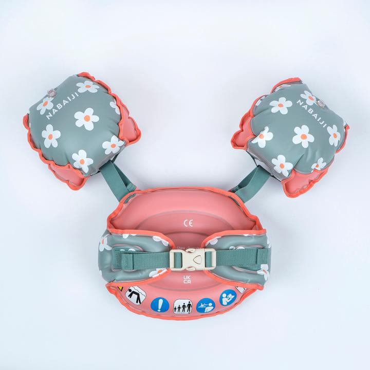 Immagine prodotto Nabaiji Bracciali da piscina progressivi per bambini - Tiswim stampa floreale kaki