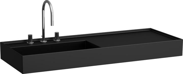 Produktbild Laufen Kartell Waschtisch, unterbaufähig, Ablage rechts, 2 Hahnlöcher, ohne Überlauf, 1200x460mm (1200 mm, 460 mm)
