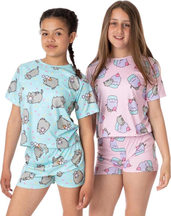 Immagine prodotto Pusheen Completo Pigiama Corto Gatto Ragazze Misura Confezione 2 (146, 152)