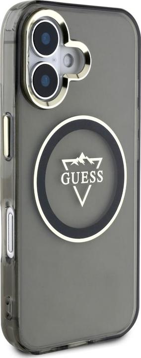 Actual product image Guess Hardcase MagSafe IML Metal Mountain Logo Case for iPhone 16 6,1" Black (Apple iPhone 16)