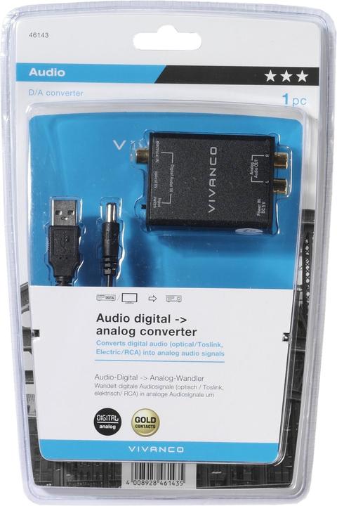 Immagine prodotto Vivanco Convertitore audio digitale-analogico (Digitale -> Analogico)