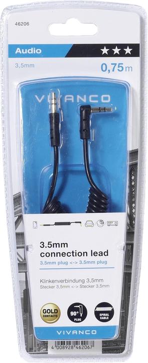 Actual product image Vivanco 3.5 mm-3.5 mm (0.75 m, 3.5mm jack (AUX))
