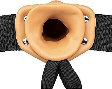Produktbild RealRock Vibrating Hollow Strap-on No Balls - 10" / 24,5 cm