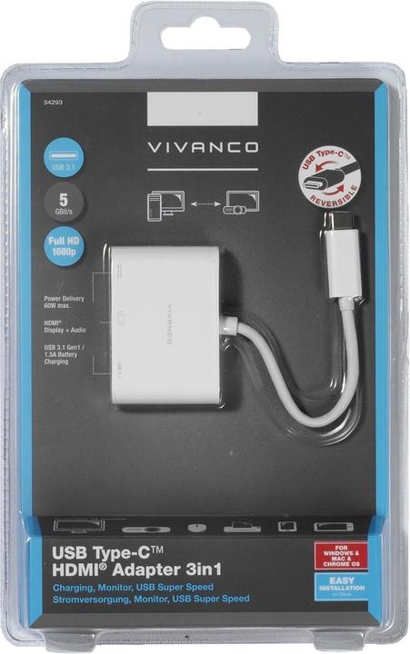 Immagine prodotto Vivanco Da USB-C a (USB-C, 3 Porti)