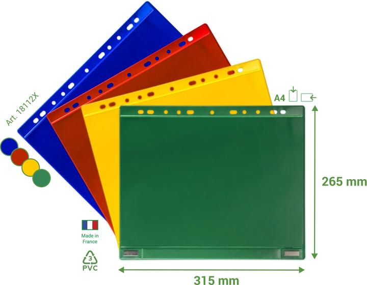 Image du produit Tarifold Pochette transparente magnétique avec bord de classement (A4, 1 x)