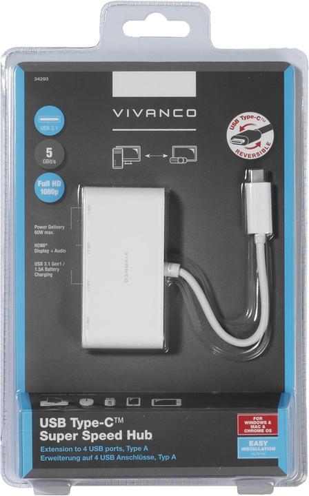 Produktbild Vivanco IT-USBC HUB4 (USB-C, 4 Ports)