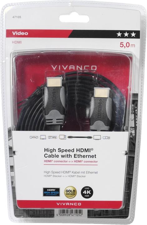 Immagine prodotto Vivanco HDMI (Typ A) — HDMI (Typ A) (5 m, HDMI)