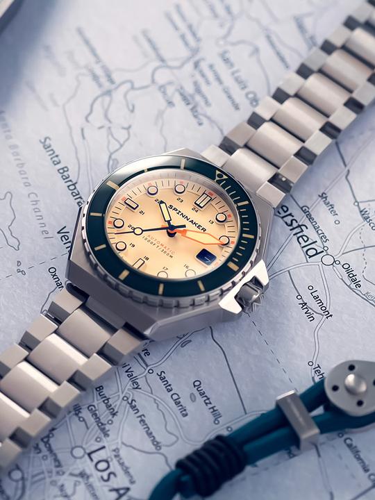 Actual product image Spinnaker SP-5081-CC Dumas Diver Automatic 44mm 30ATM (Analogue wristwatch, 44 mm)