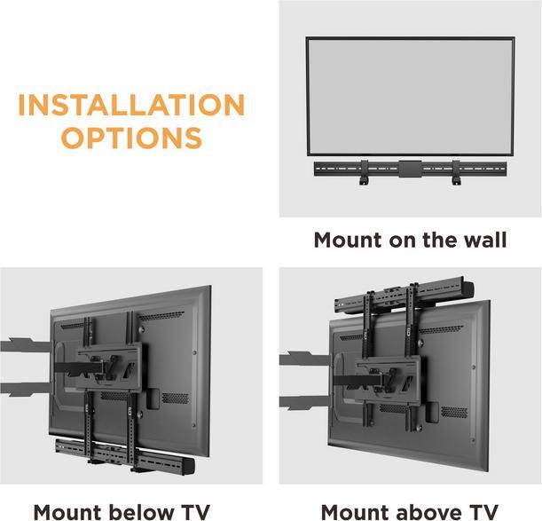 Image du produit equip Support mural pour appareils audio/vidéo sw (1 pièce, Installation murale)