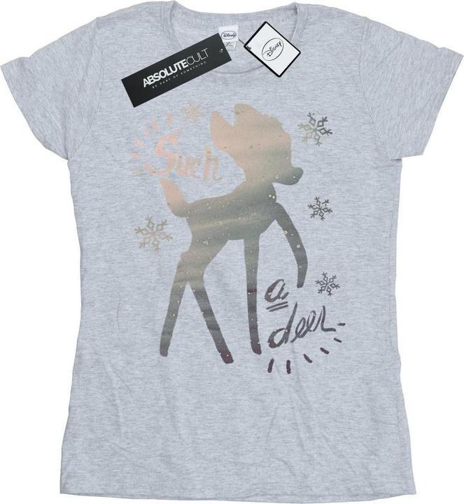 Actual product image Disney Womens/Ladies Bambi Winter Deer Cotton T-Shirt (S)
