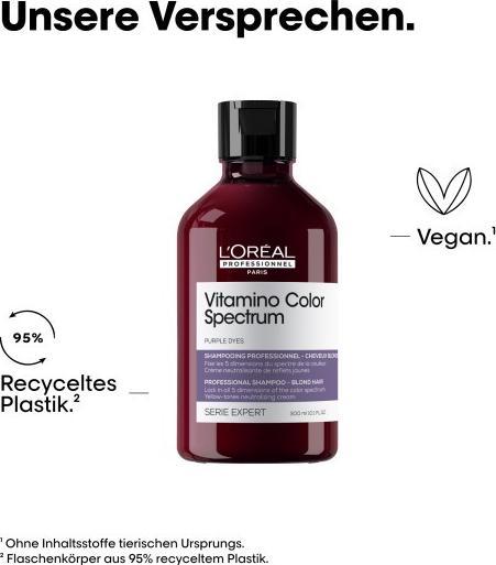 Produktbild L'Oréal Professionnel Vitamino Color Spectrum Purple Dyes Neutralizing (300 ml, Flüssiges Shampoo)