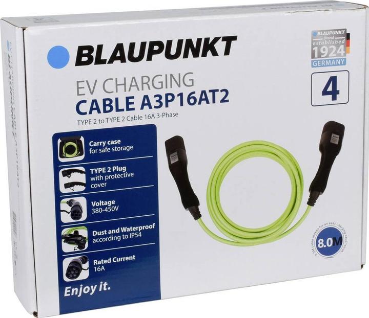 Actual product image Blaupunkt Charging cable (Type 2, 11 kW, 16 A, 8 m)