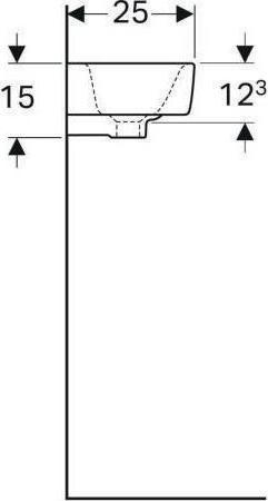 Actual product image Geberit Keramag / Hand-rinse basin Renova Compact shelf left 50 cm white 276350000 (250 mm, 500 mm)