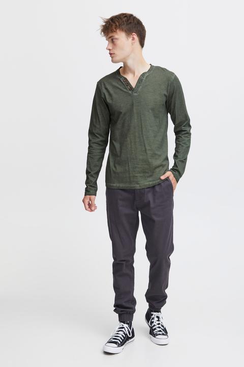 Actual product image Solid Tinox Men's Longsleeve With V-Neck Made Of 100% Cotton (L)