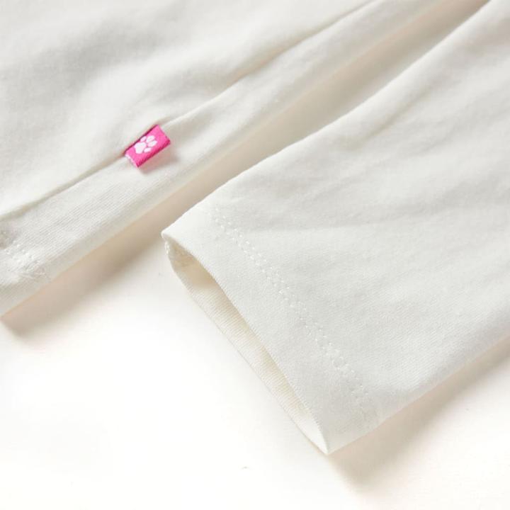 Actual product image VidaXL Children's long-sleeved shirt ecru 116,Material: 95 % cotton. 5 (116)