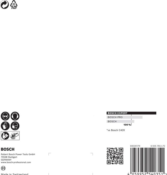 Productafbeelding Bosch Professional Zubehör Expert M480 Schuurnet voor vlakschuurmachine, 150 mm, G 400, 5 stuks (400)