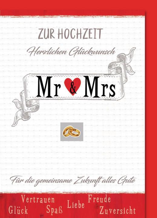 Produktbild Braun + Company Hochzeitskarte (1 Stk.)