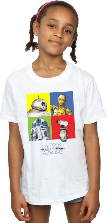 Immagine prodotto Star Wars The Rise Of Skywalker Droid Squares Maglietta Ragazze (140, 146)