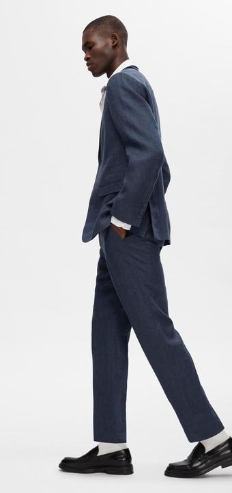 Actual product image Selected Homme Regular fit linen suit trousers (46)