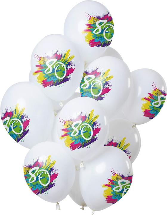 Immagine prodotto Folat Palloncini Color Splash 80 anni 30cm - 12 pezzi