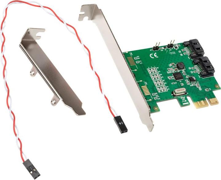 Actual product image InLine interface card 2-fold SATA 6Gb/s x1 PCIe 2.0 RAID 0/1/SPAN