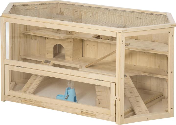 Image du produit PawHut Cage pour petits animaux avec plexiglas PS