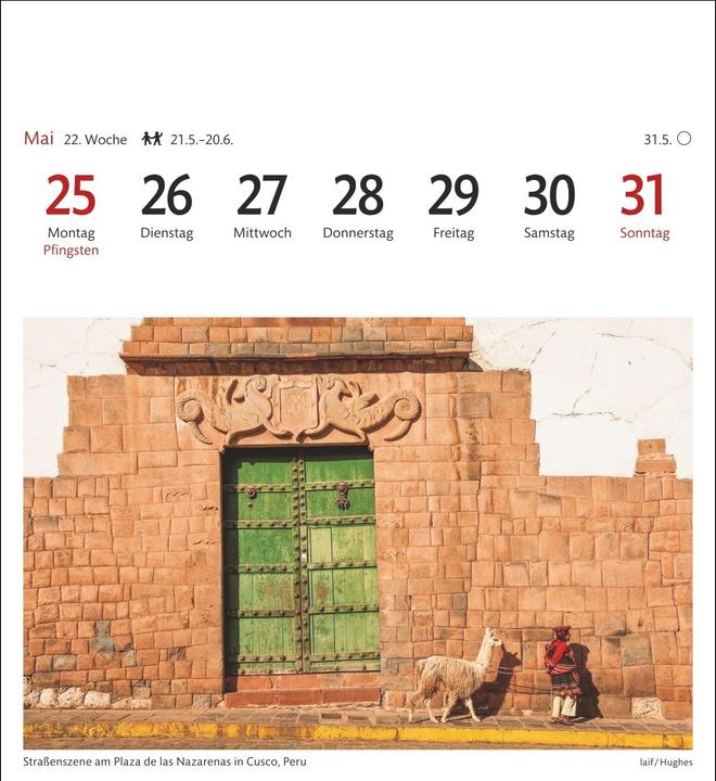 Actual product image Harenberg Traumziele Sehnsuchtskalender 2026 - Wochenkalender mit 53 Postkarten (German)