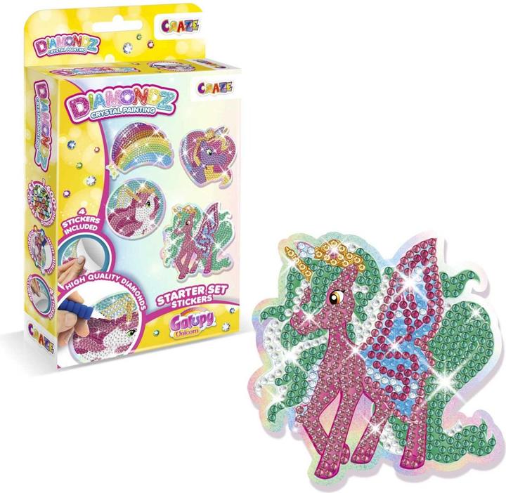 Image du produit Craze DIAMONDZ Starter Set Stickers Galupy Unicorn - Diamond Painting Set d'autocollants pour enfants,