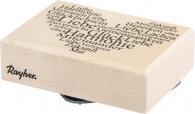 Actual product image Rayher Stamp heart - love, happiness, harmony