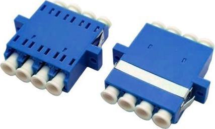 Actual product image Tecline Fibre optic coupling, LC/LC Quad, OS2, blue