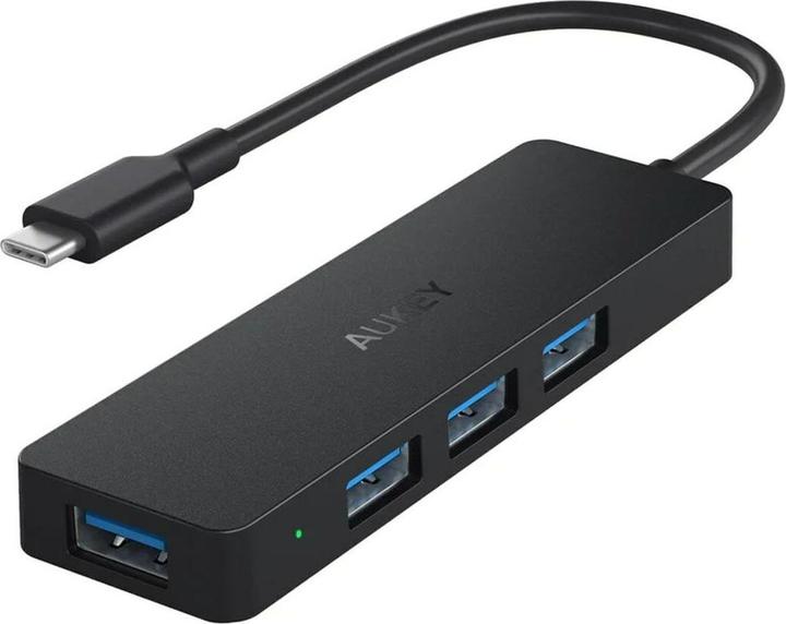 Aukey Hub di interfaccia CB-C64 Nero Grigio (USB-C, 4 Porti)