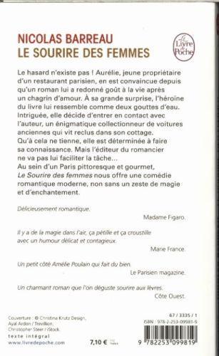 Actual product image Le sourire des femmes (French, Nicolas Barreau, 2015)