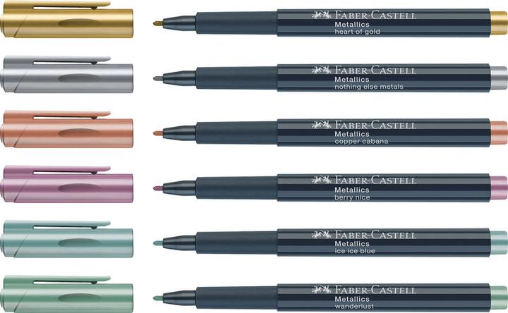 Actual product image Faber-Castell FABER CASTELL Metallic Marker (Ice Blue, 1.50 mm, 1 x)