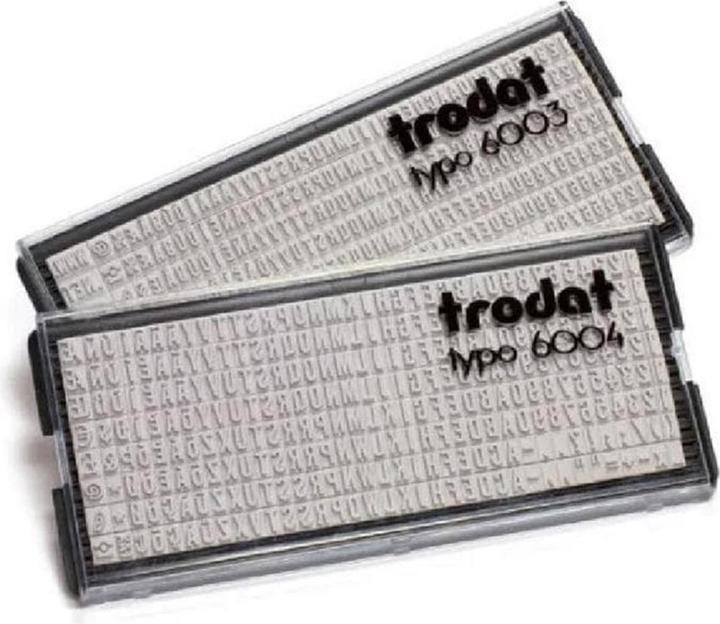 Trodat TypomaticLine Printy 4.0, selbstfärbender Stempel zum Selbersetzen