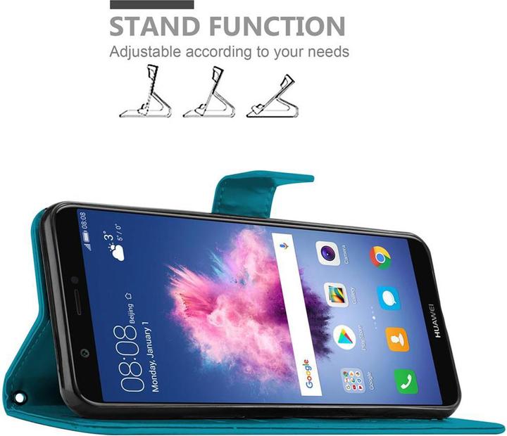 Actual product image Cadorabo Flower Book Cover (Huawei Enjoy 7S, Huawei P Smart (2018))