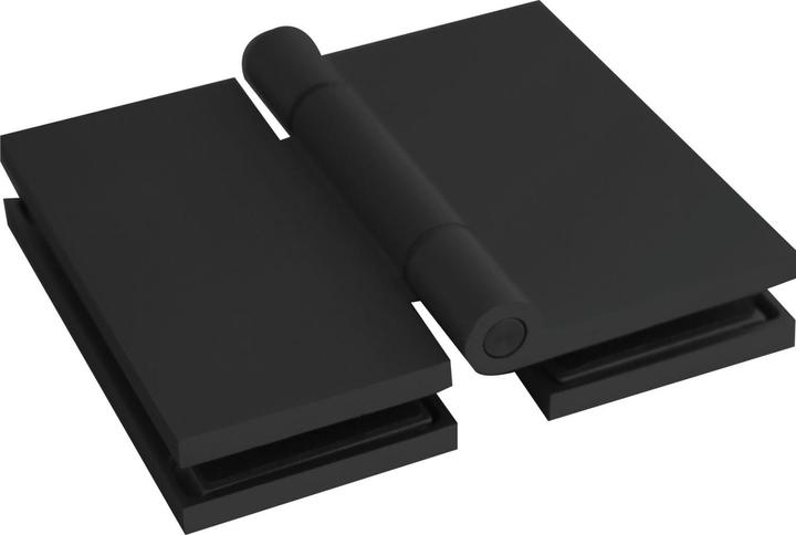 Sentiotec Saunaglastürband DH-GG-SZ schwarz, eckig, Glas - Glas