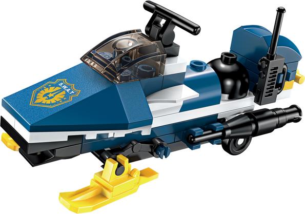 Produktbild Qman Polizei Helikopter 8 in 1