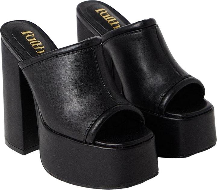 Actual product image FAITH Womens/Ladies Warehouse Platform High Heel Mules (38)