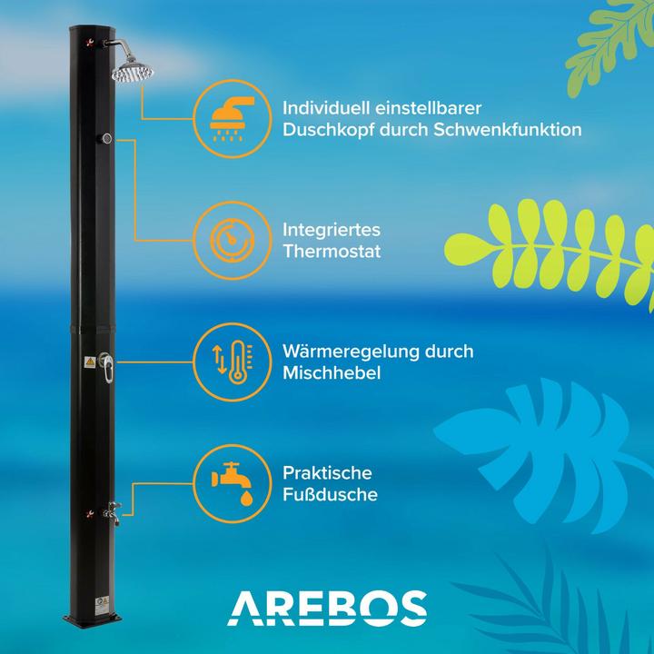 Actual product image Arebos Solar Shower