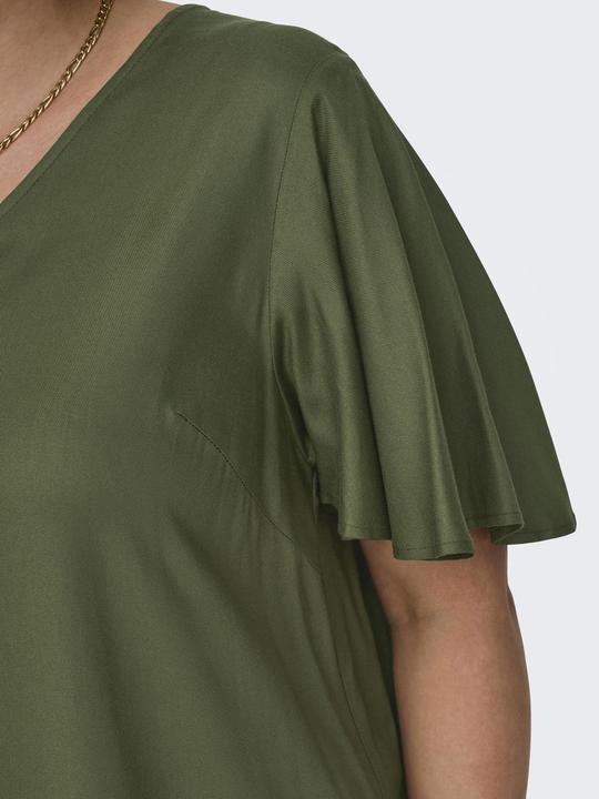 Produktbild Only Curvy V-Ausschnitt Kleid mit kurzen Ärmeln (54)
