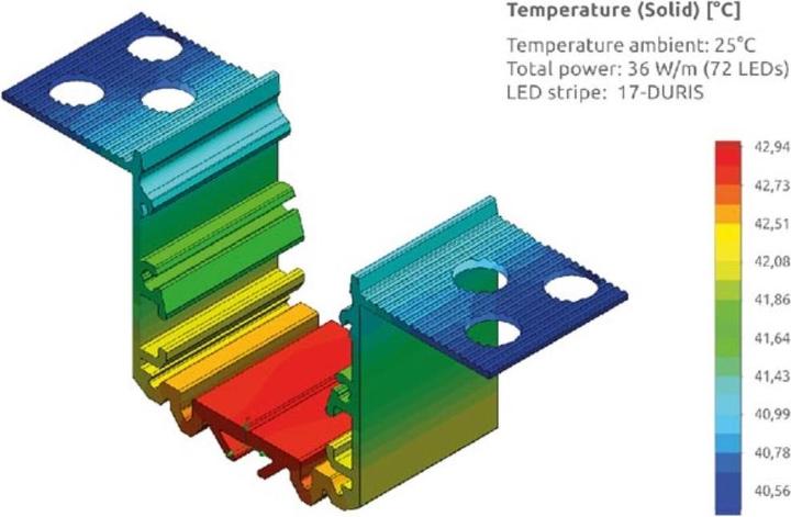 Actual product image LEDsON End cap for plasterboard profile RPL35US, without cable hole