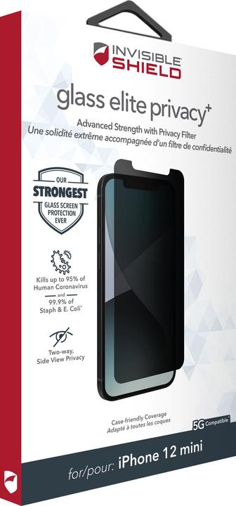 Actual product image Zagg InvisibleShield Glass Elite Privacy+ Apple (e) (1 Piece, Apple iPhone 12 mini)