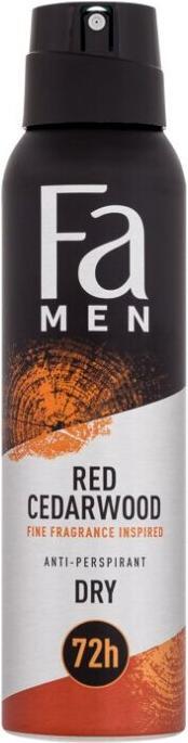 Actual product image Fa Men Red Cedarwood Inspired Antiperspirant 72 Hour Deodorant (Spray)