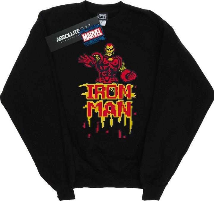 Actual product image Girls Iron Man Pixelated Sweatshirt (152, 158)