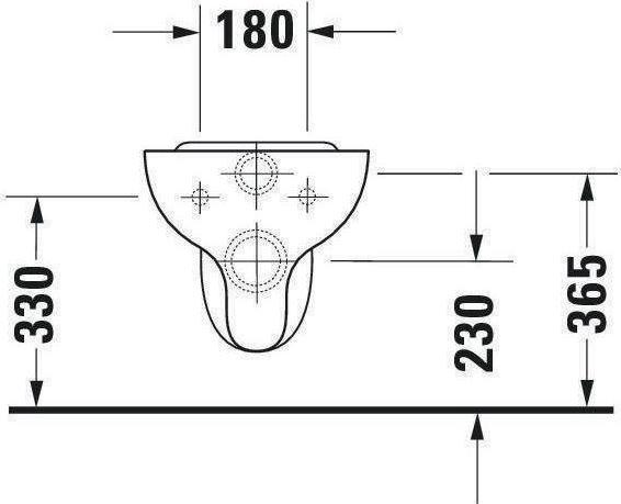 Image du produit Duravit WC suspendu DURAPLUS HORNBERG profond, 360x530mm blanc