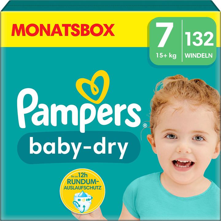 Pampers Baby-Dry (Gr. 7, Monatsbox, 132 Stück)